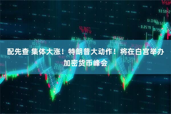 配先查 集体大涨！特朗普大动作！将在白宫举办加密货币峰会