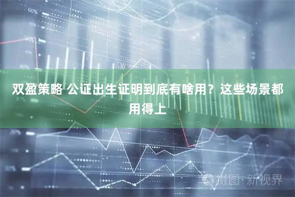 双盈策略 公证出生证明到底有啥用？这些场景都用得上